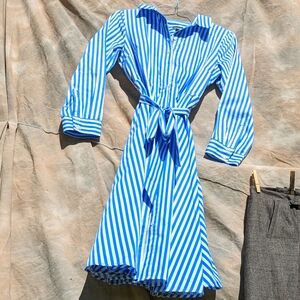 Talbots shirt dress striped size 14